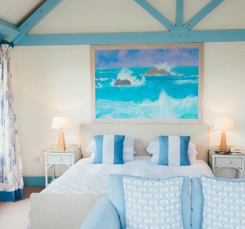 Image de la chambre d'hotel montrant la chambre